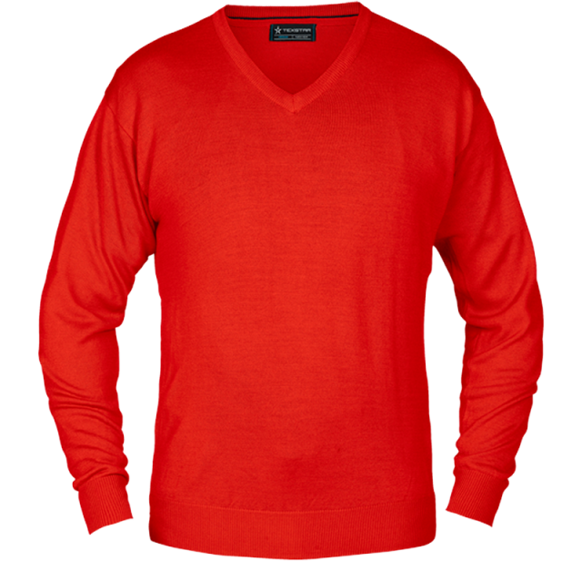 V-neck Pullover (50/50)  Red 1