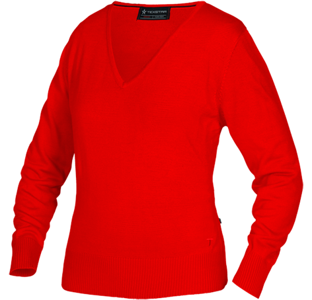 V-neck Pullover (50/50) Red 3