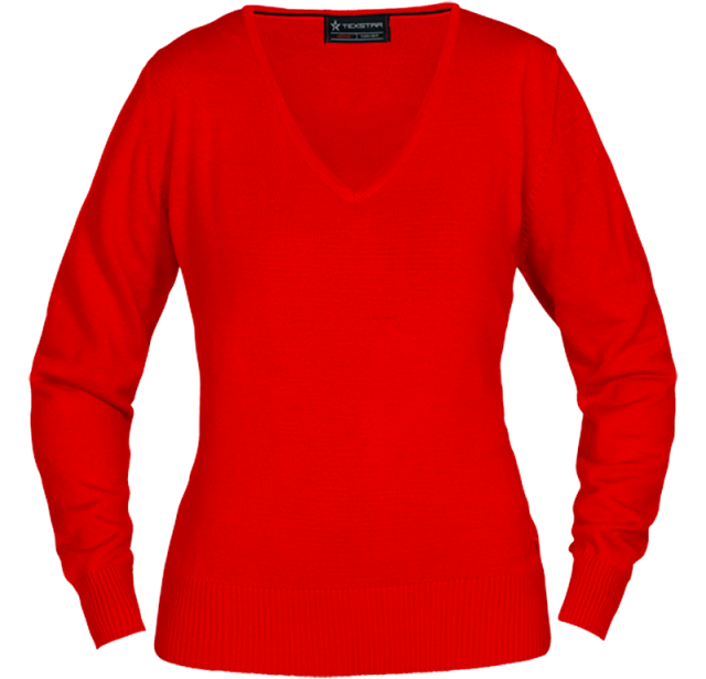 V-neck Pullover (50/50) Red 1