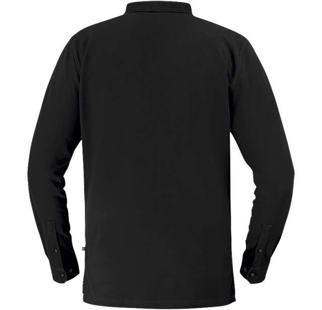Stretch Pique Shirt Long Sleeve Black 2