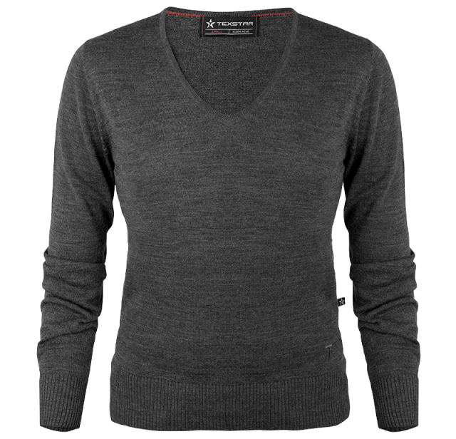 V-neck Pullover (50/50) Dark Grey 1
