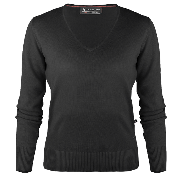 V-neck Pullover (50/50) Black 2