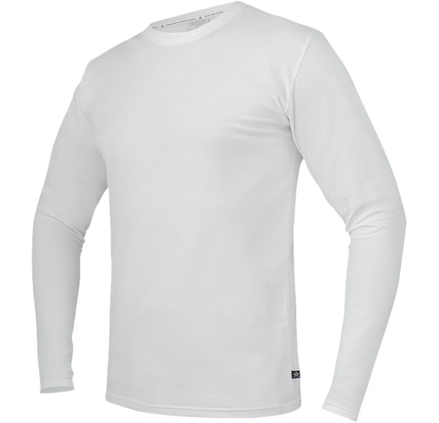 Stretch T-shirt Long Sleeve White 1
