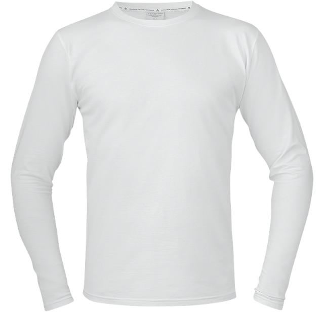 Stretch T-shirt Long Sleeve White 2