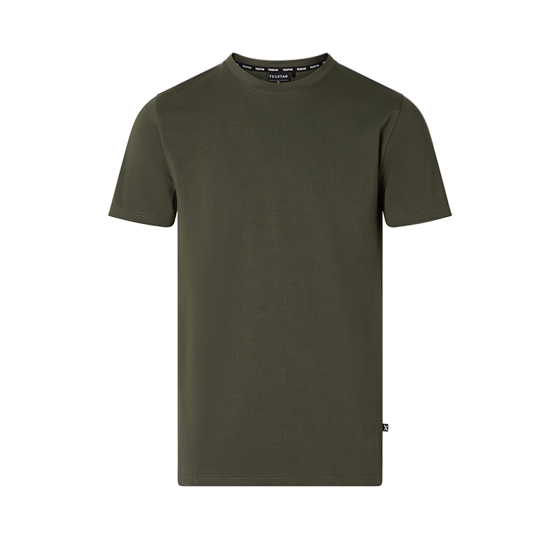 Stretch Crew T-shirt från Texstar i Grön