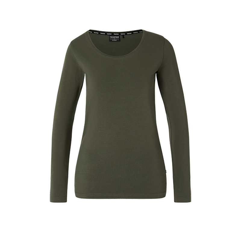 Stretch T-shirt Long Sleeve från Texstar i Grön