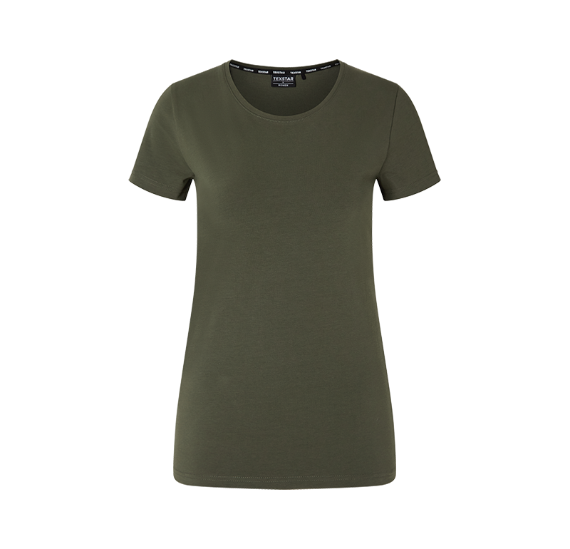 Stretch Crew T-shirt från Texstar i Grön