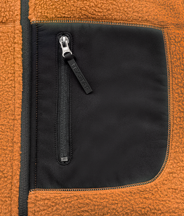 Pile Fleece Jacket Orange 4