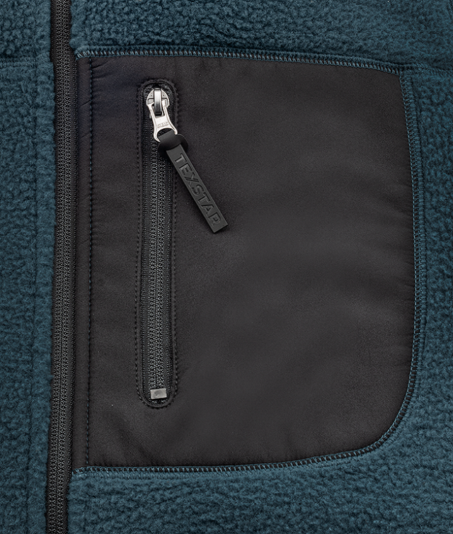 Pile Fleece Jacket Blue 6