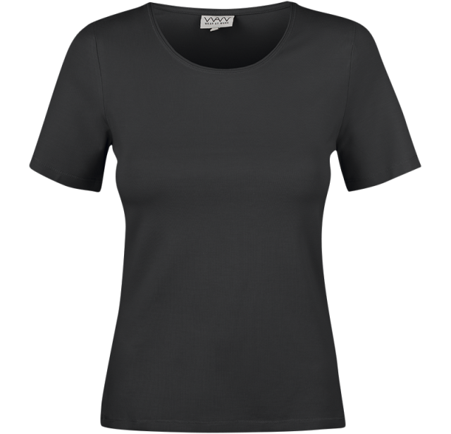 Ladies Soft Short Sleeve Black 1