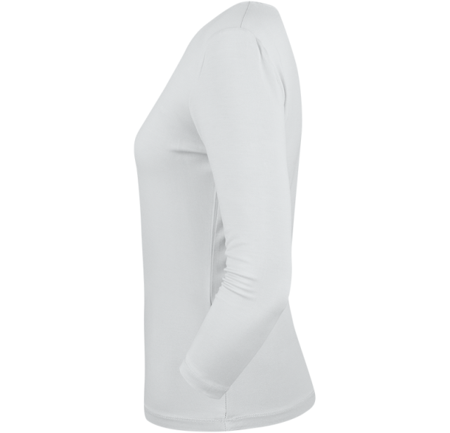 Ladies Soft 3/4 Sleeve White 3