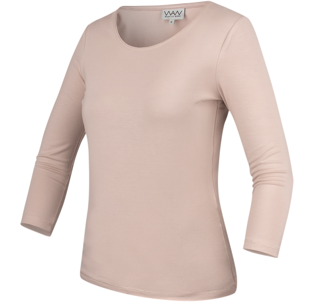 Ladies Soft 3/4 Sleeve Pink 2