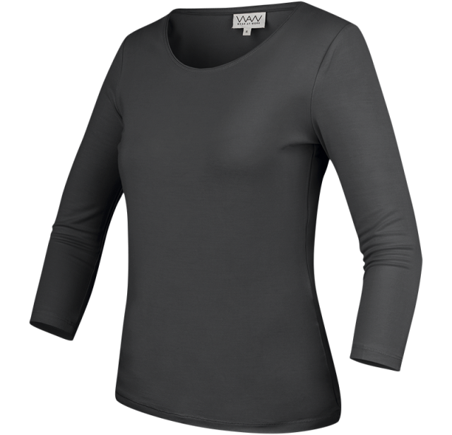 Ladies Soft 3/4 Sleeve Black 2