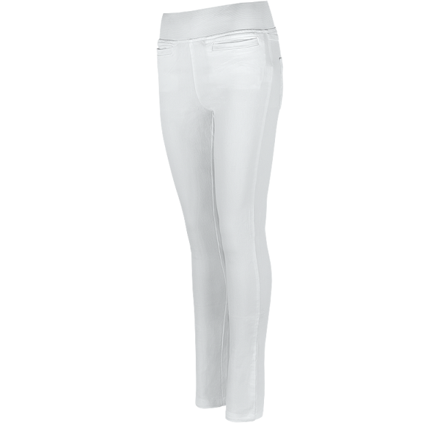 Ladies Stretch Jeans White 2