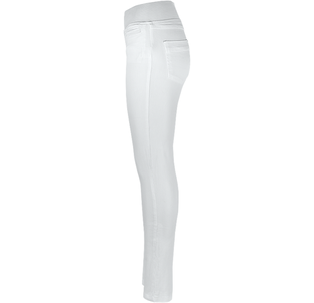 Ladies Stretch Jeans White 3