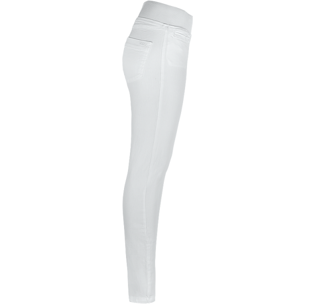 Ladies Stretch Jeans White 5