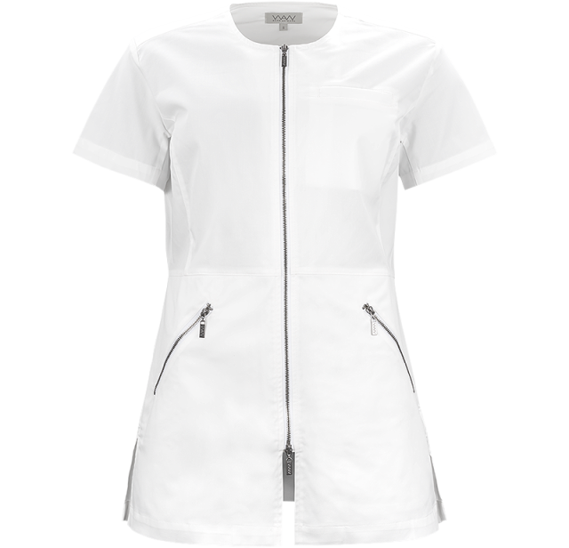 Leah Zip Top White 1