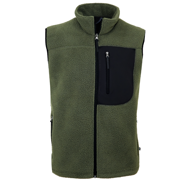 Pile Fleece Vest Green 1