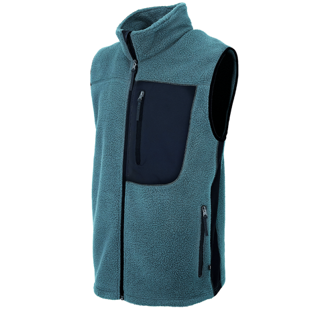 Pile Fleece Vest Blue 2