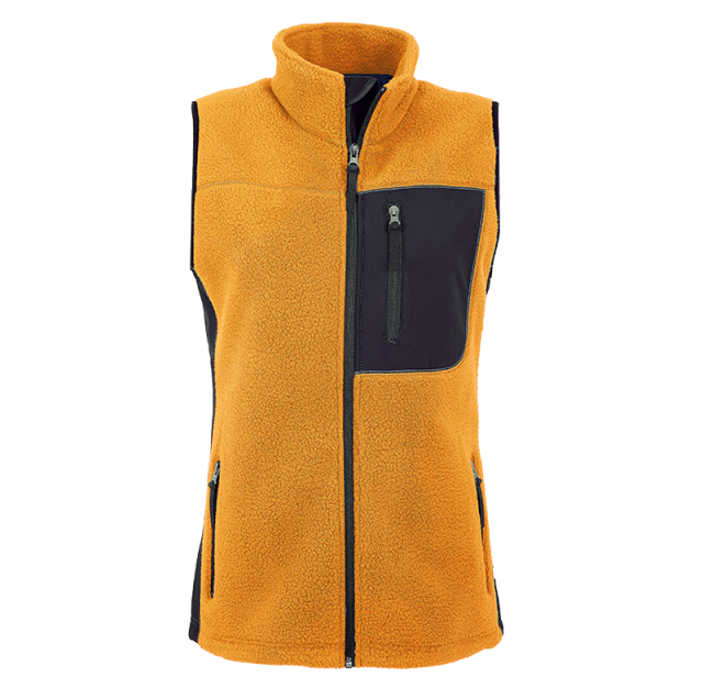 Pile Fleece Vest Orange 1